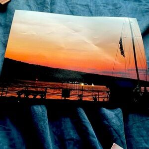 Sunset at the marina in Watkins, Glen, New York